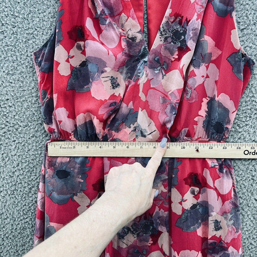 Rebecca Taylor Dress Pink Floral Silk Sleeveless Cut Out Above Knee - Picture 5 of 14